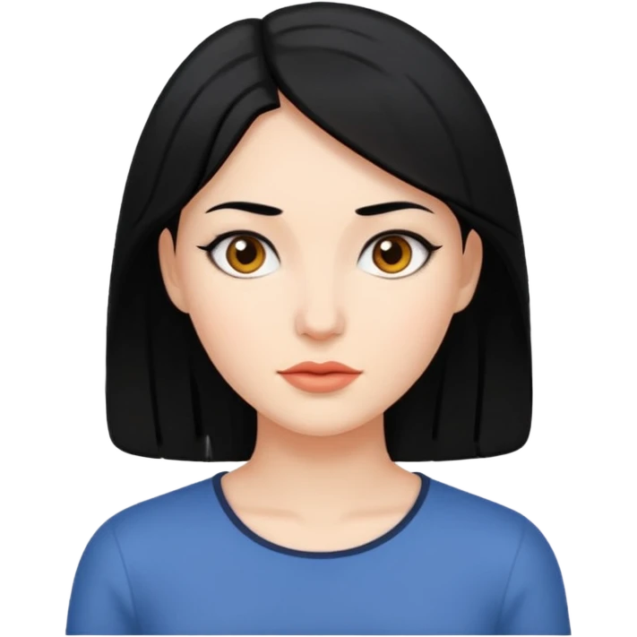 Mujer banca con pelo negro emoji
