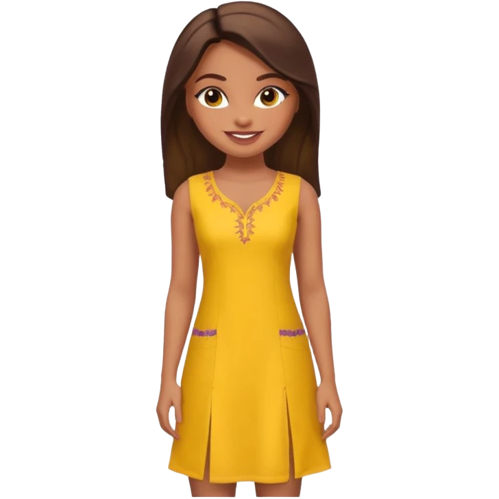 a pretty bratz dusky girl with yellow kurti on emoji