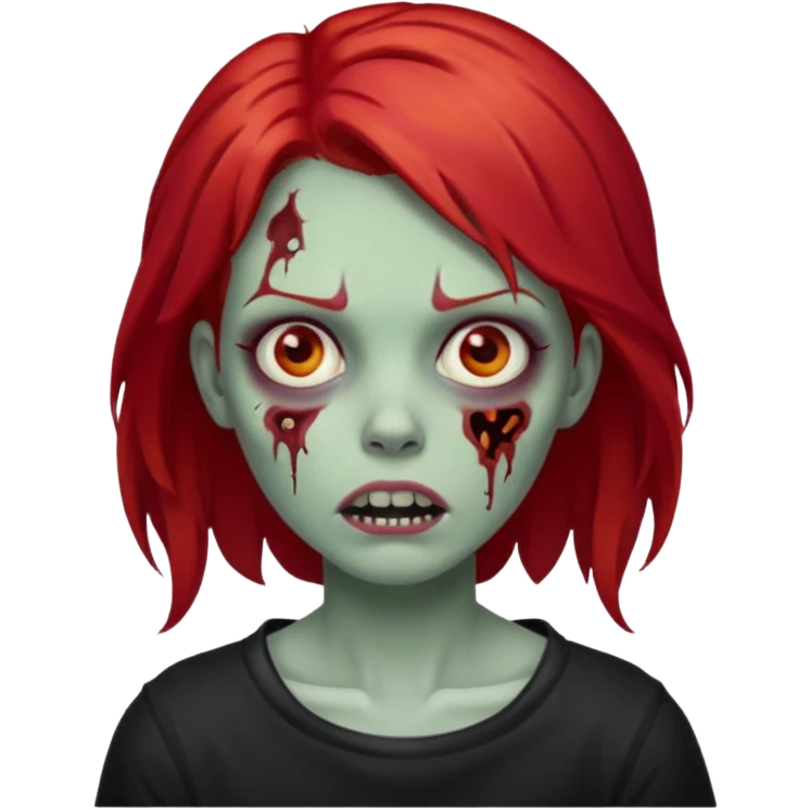zombie girl whit red hair emoji