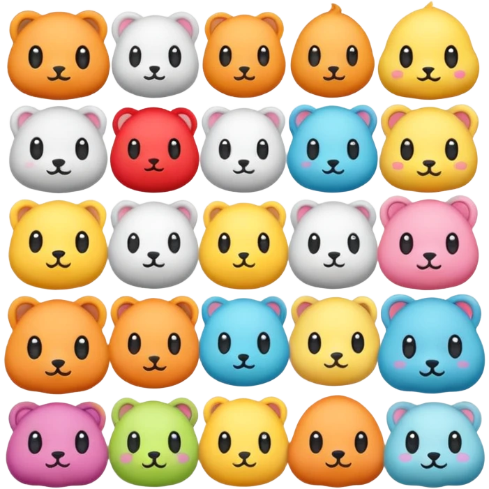Beautiful plush toys emoji