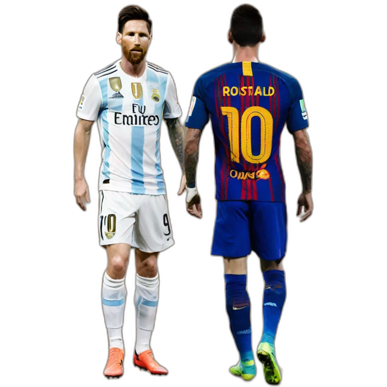 messi junto a cristiano ronaldo emoji