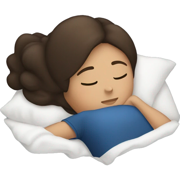 Brunette girl sleeping emoji