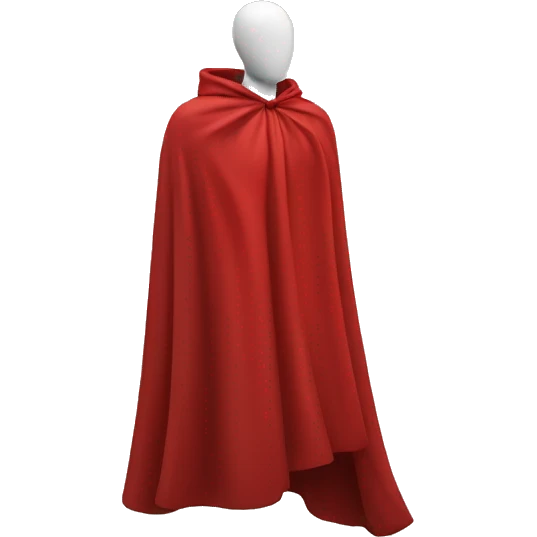 faceless mannequin flying red cape without hood emoji