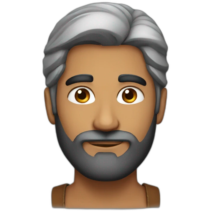indian guy no moustache but beard emoji