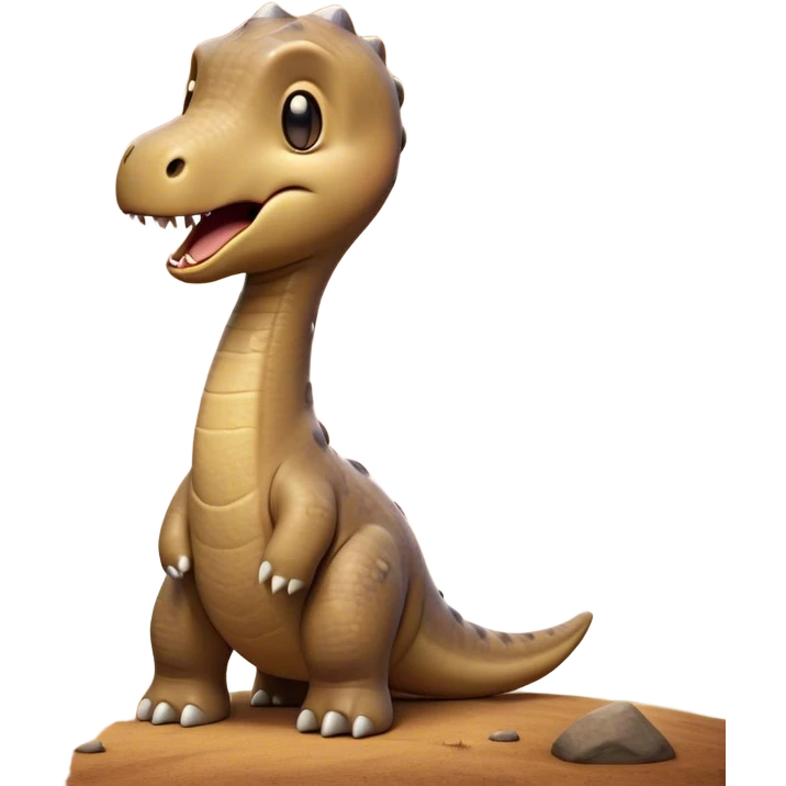 Cinematic Cute Yawning Brachiosaurus Portrait Emoji, Head tilted slightly with a dramatic, wide-open yawn, showcasing a gently drooping long neck and a small head with sleepy, half-closed eyes, set against a massive, textured body in warm earth tones, Simplified yet irresistibly adorable features, highly detailed, glowing with a soft, cozy golden glow, high shine, relaxed yet expressive, stylized with a dash of whimsical ancient charm, soft glowing outline, capturing the essence of a drowsy yet affectionate Brachiosaurus that appears ready to stretch and yawn its way out of the screen! emoji