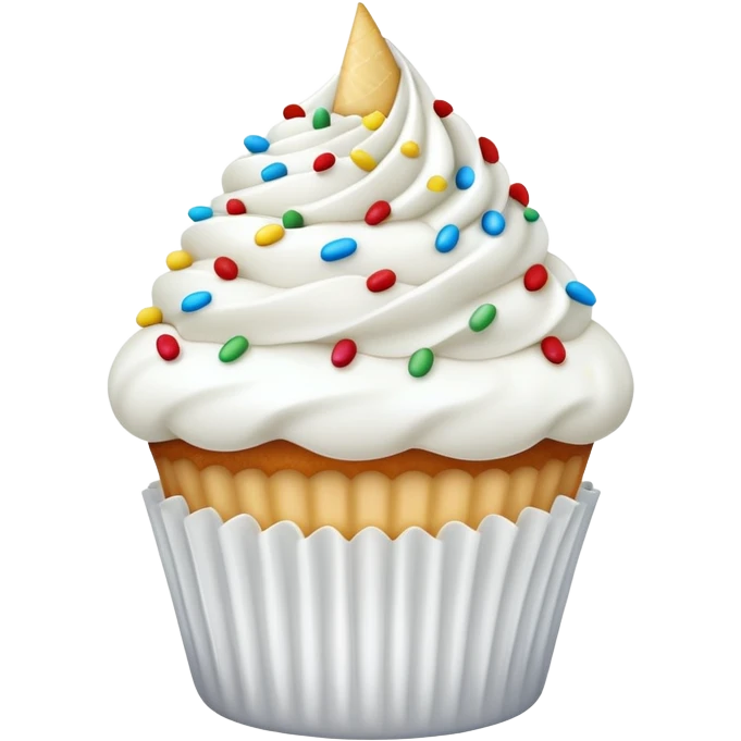 A cupcake tooth emoji