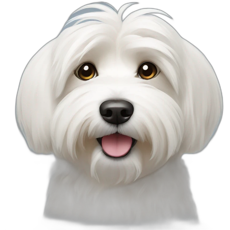 White havanese dog emoji