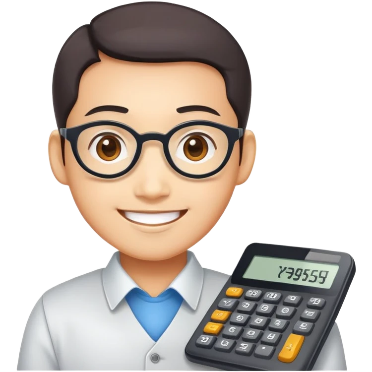 Calculator character with Chinese letters for Yi-Cheng Chen emoji