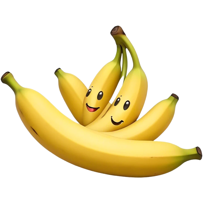banana cue with smiley faces emoji