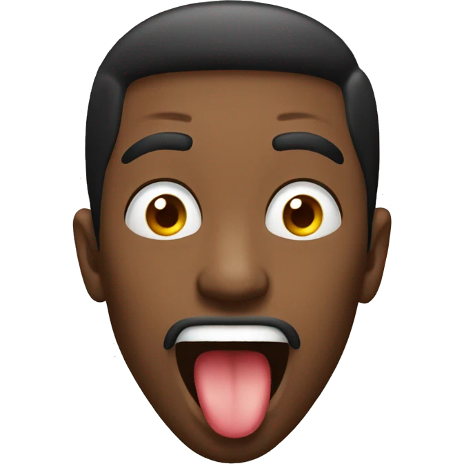 a man showing his tongue  emoji