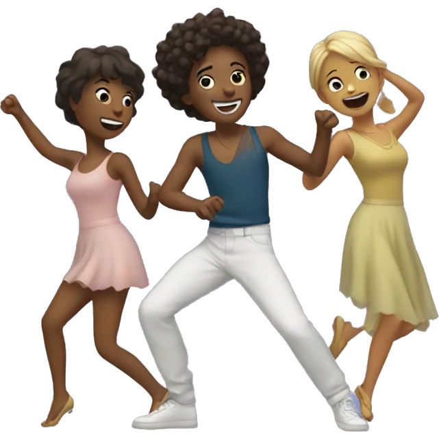 dancing with friends emoji