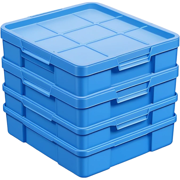 stackable plastic box euro blue emoji
