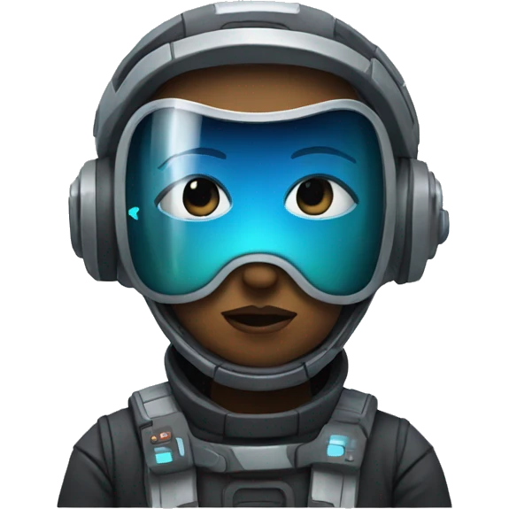 A sci-fi futuristic emoji icon emoji