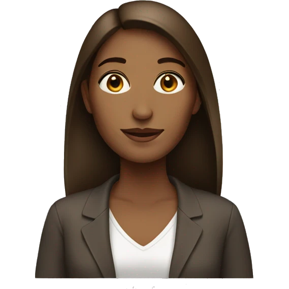 woman with mediun length brown  emoji