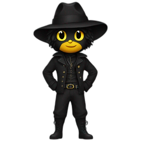 CHAT NOIR EN PANTALON emoji