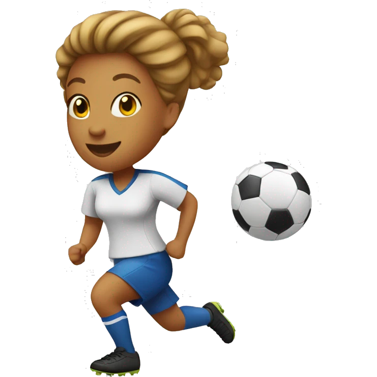 Ladie playing soccer emoji
