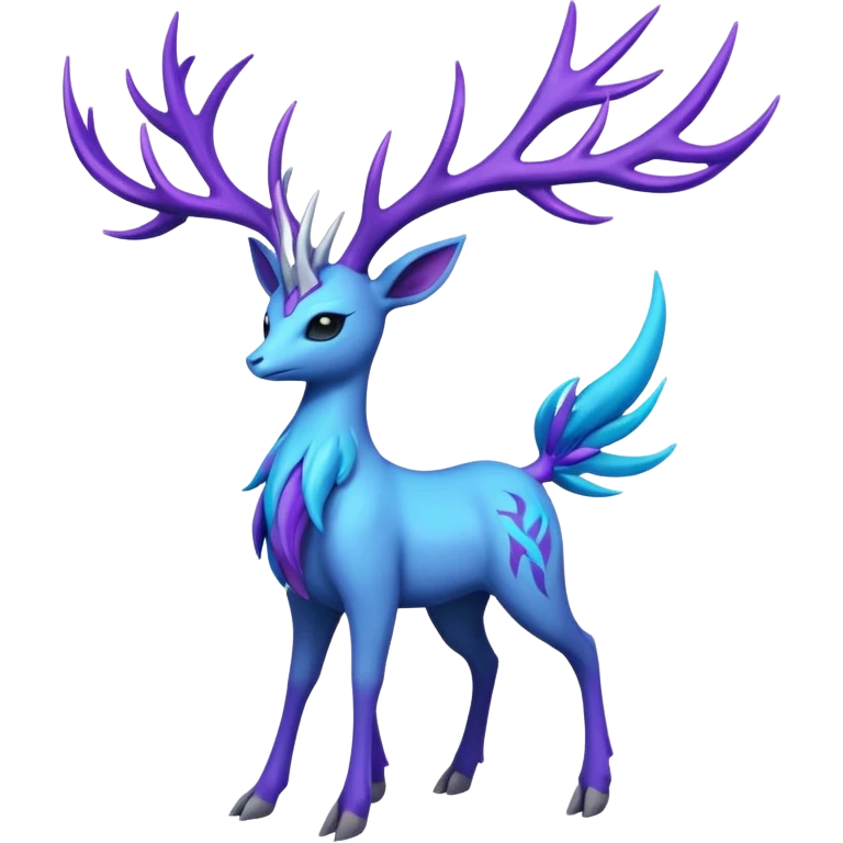 Pokemon legendary cian and purple  xerneas emoji
