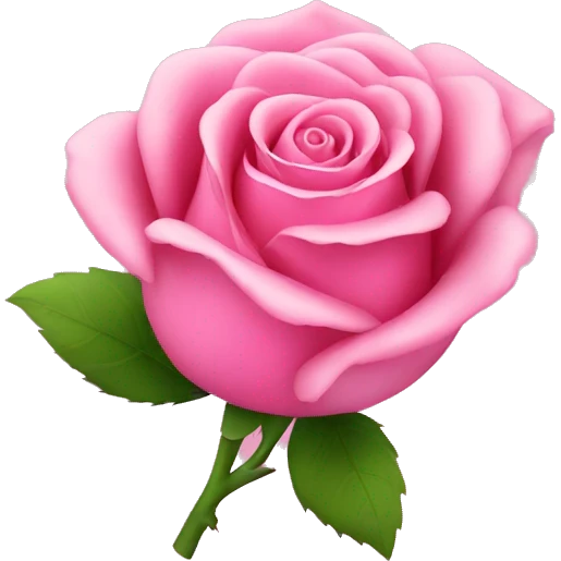 Pink rose with happy Birthday  emoji