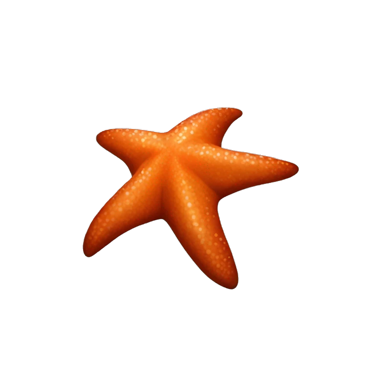 Dark orange star fish emoji
