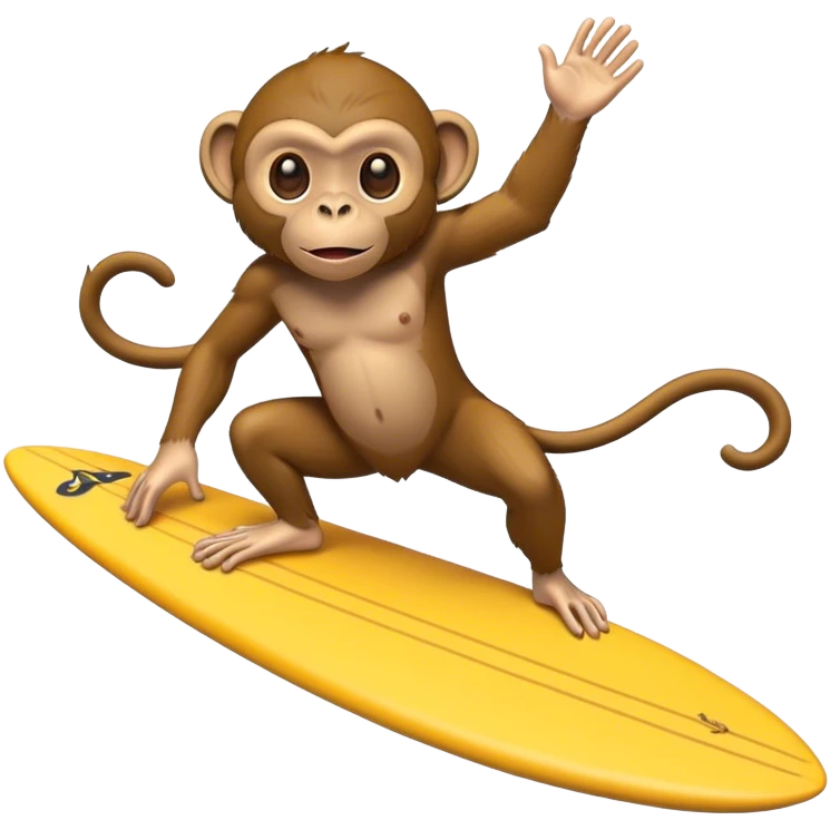 Monkey surfing  emoji