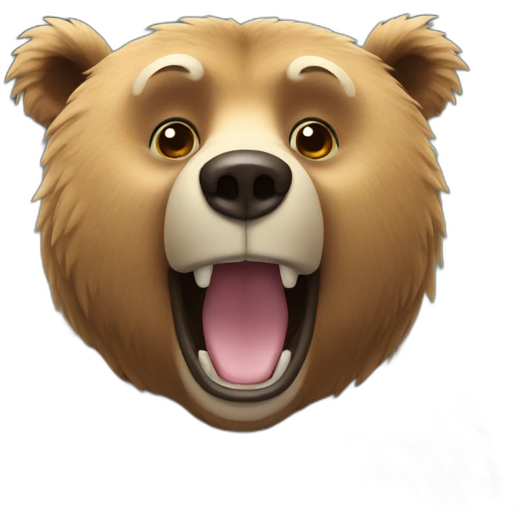 Bear With big nose emoji