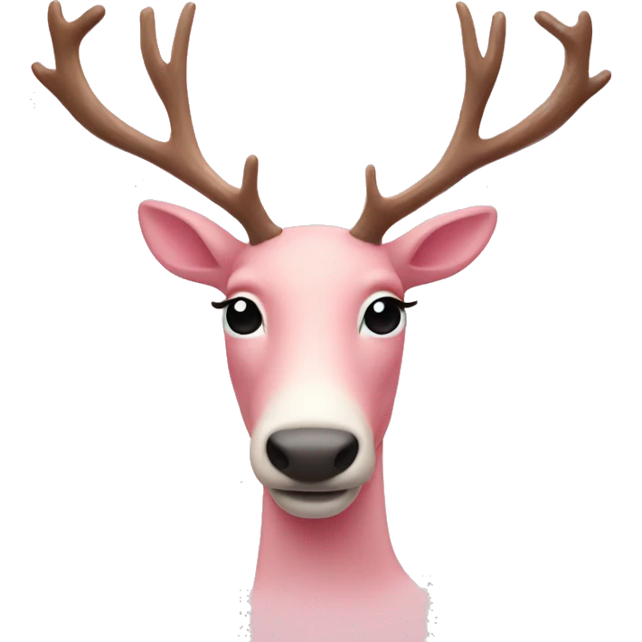 Light pink reindeer  emoji