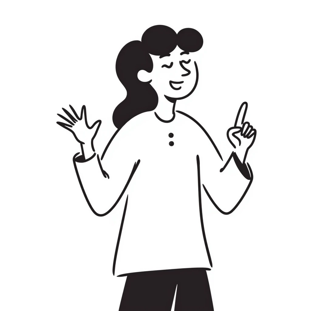 person saying noted, expressive, clear gesture emoji