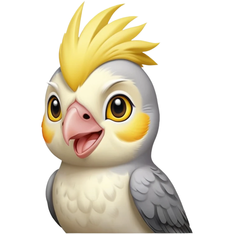 cockatiel bird very happy emoji