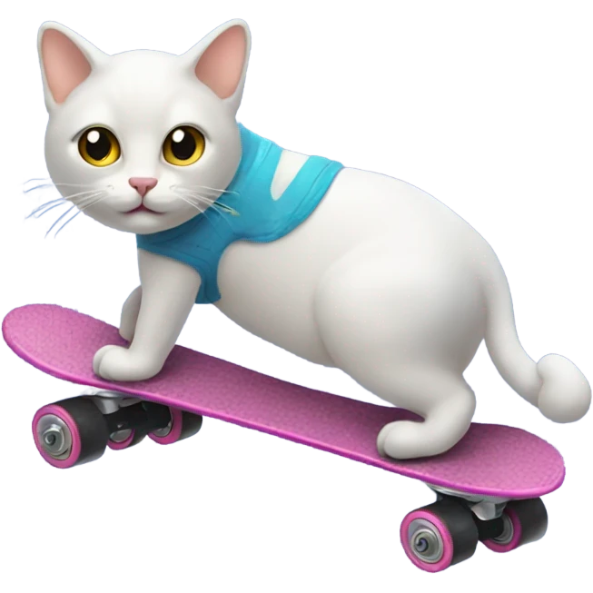 Cat wearing roller skates emoji