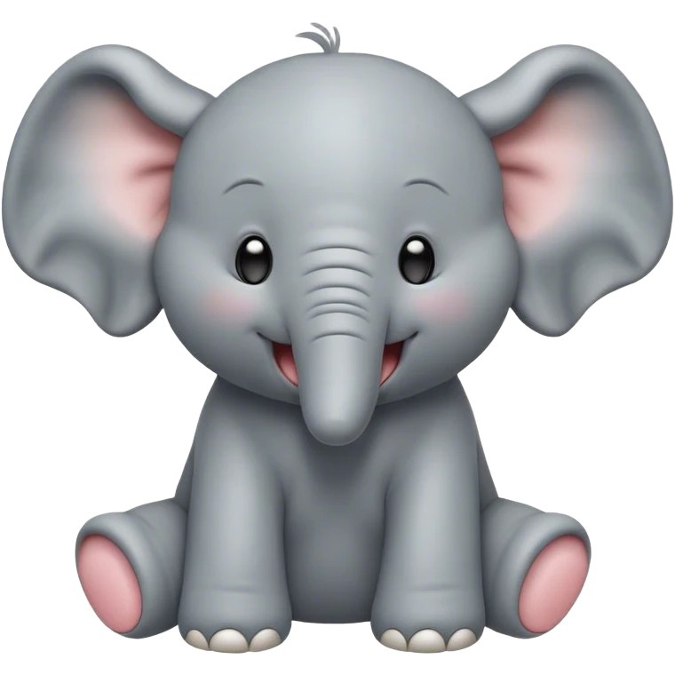 Cinematic Cute Yawning Baby Elephant Portrait Emoji, Head tilted slightly with a dramatic, wide-open yawn, showcasing a soft, downy gray hide with oversized drooping ears, round eyes barely open in drowsy contentment, Simplified yet irresistibly adorable features, highly detailed, glowing with a soft, cozy glow, high shine, relaxed yet expressive, stylized with a touch of gentle whimsy, bright and endearing, soft glowing outline, capturing the essence of a sleepy yet affectionate baby elephant, so drowsy it feels like it could stretch out of the screen and curl up for a nap! emoji