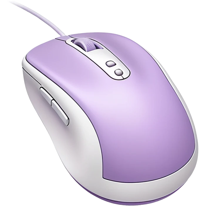 pastel purple and white computer mouse  emoji