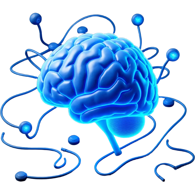 brain electric with wires emoji