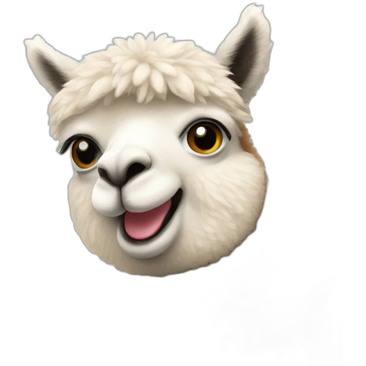 alpaca saying hi  emoji