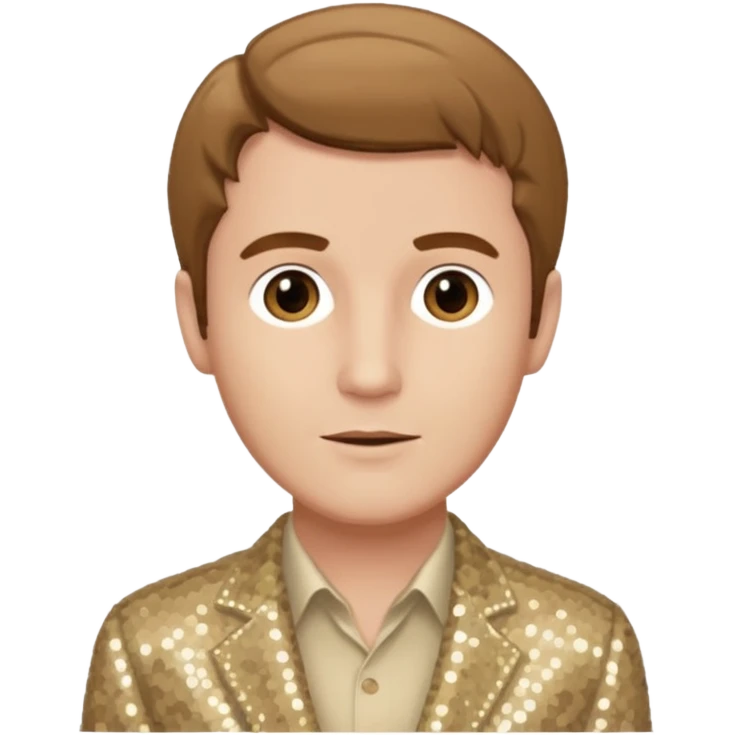 Jeremy Slate, Actor (1926-2006) with light brown hair, beige sequin outfit emoji