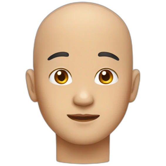 asian-bald emoji
