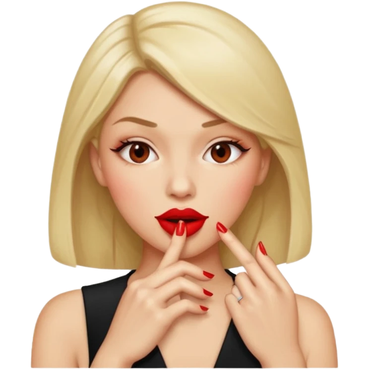 Nail bite sexy seduce  emoji