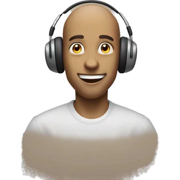 A human excited and intense  before a DJ drop emoji