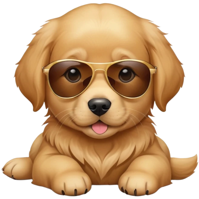 Puppy with sunglasses emoji