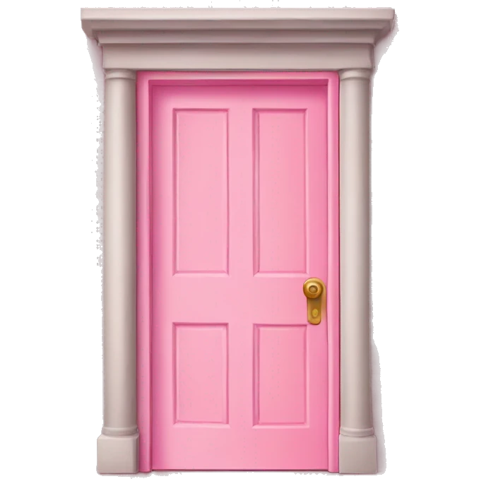 pink door written with heaven emoji