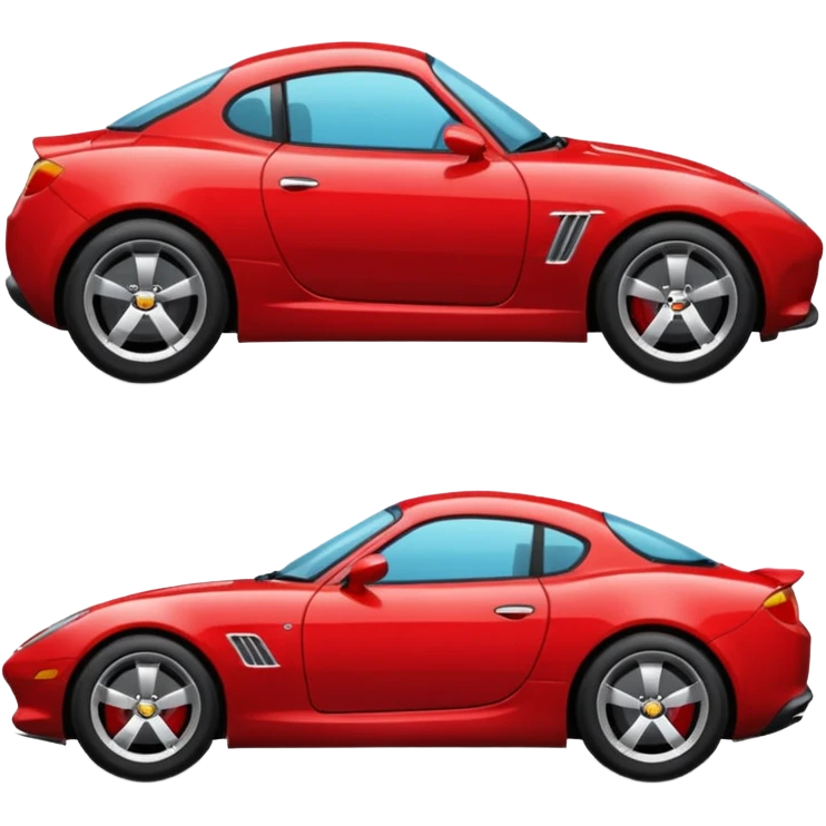 RED SPORT CAR CARTOON emoji