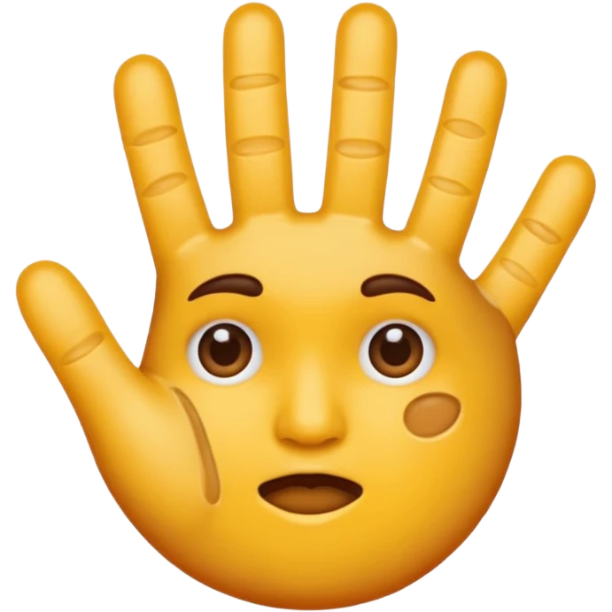 Hand print in the face emoji