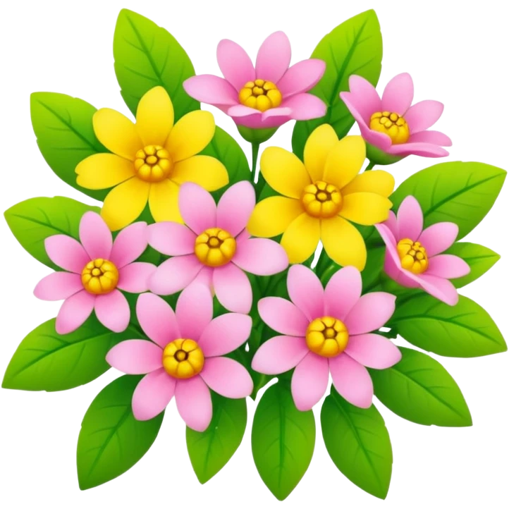 a beautiful pink and yellow bouquet emoji