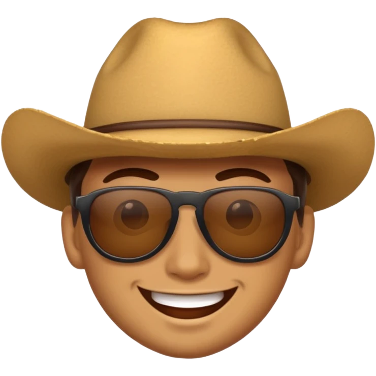 Cowboy emoji with sunglasses emoji
