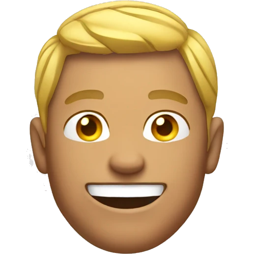 smiling man with muscles emoji