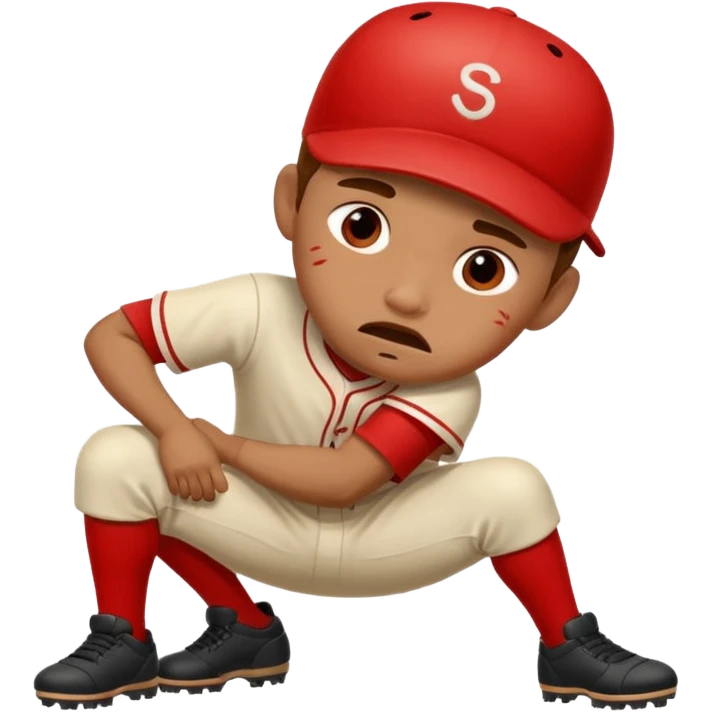 Baseball player getting spanked emoji