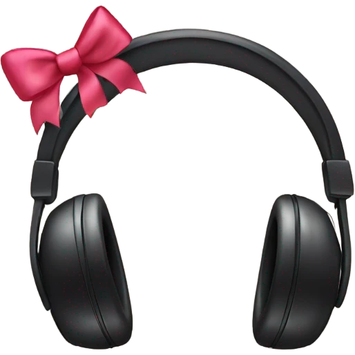 Headphones with bows on them emoji