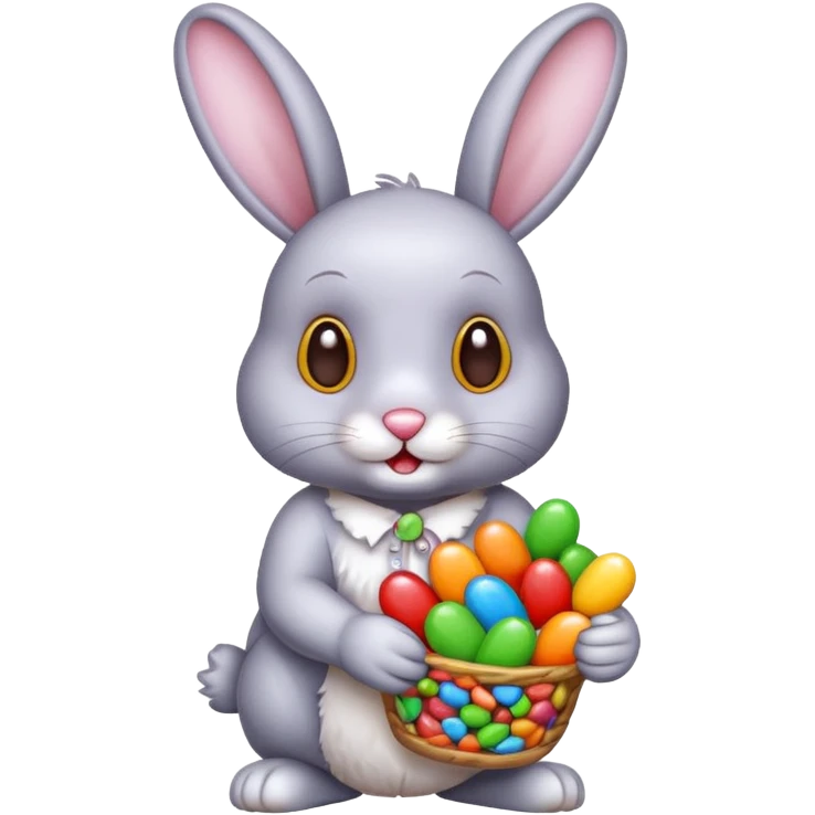 rabbit with candies emoji