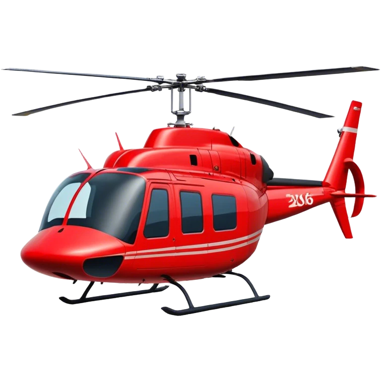 Bell 206 - Bell Helicopter (Model Year: 2021) (Iconic colour: Red) emoji