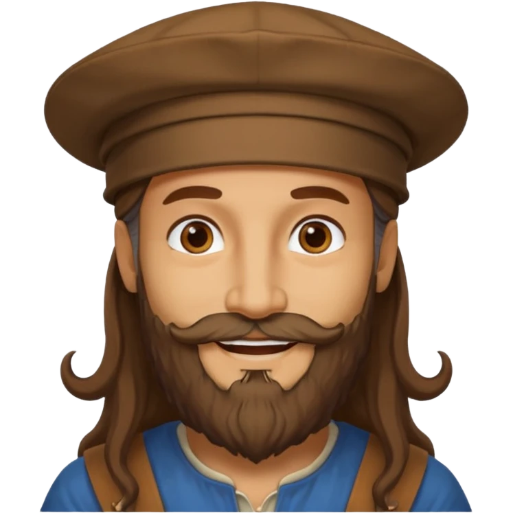 portrait of leonardo da vinci emoji