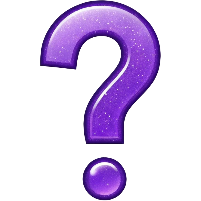 purple glitter question mark emoji